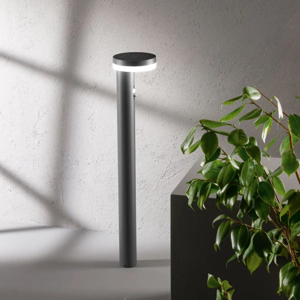 Intec Podna solarna LED lampa ENYA 5W 4000K Aluminij Antracit