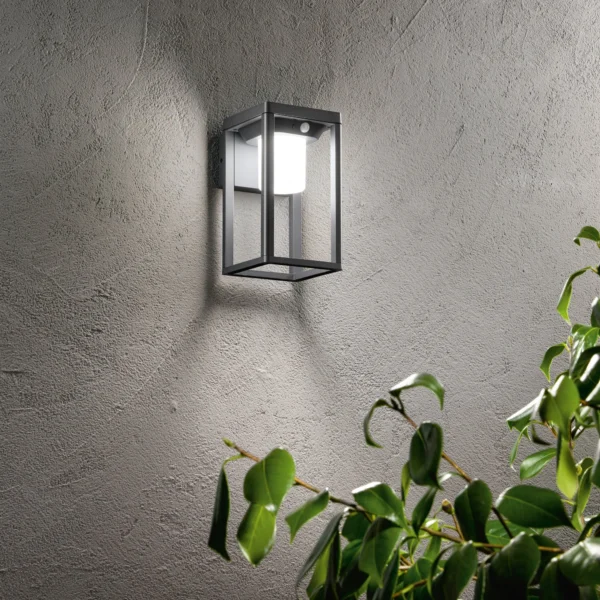 Solarna zidna lampa od aluminija u antracit boji