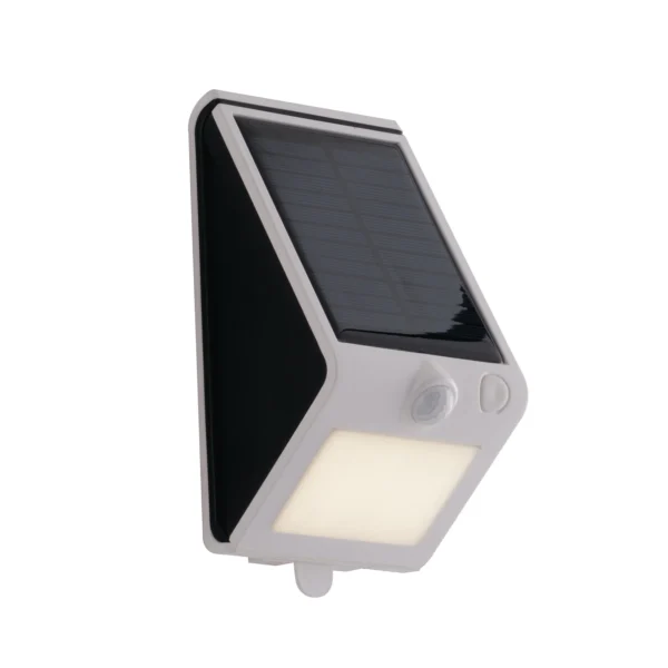 Intec Solarna LED zidna svjetiljka OPEN 3W 4000K Termoplastika Bijela