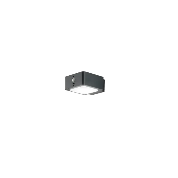 Intec Solarna LED zidna svjetiljka sa senzorom TED 3W 4000K Aluminij Antracit