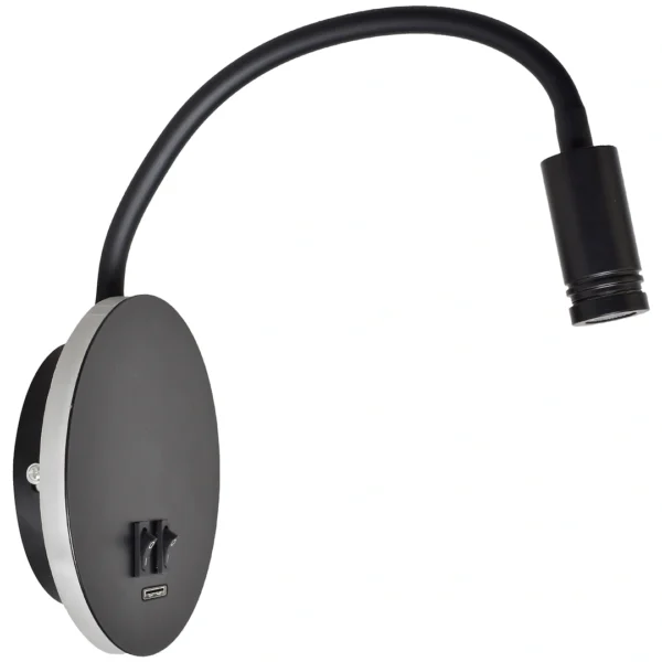 Milagro Zidna lampa 8W+2W Metal/Plastika Crna
