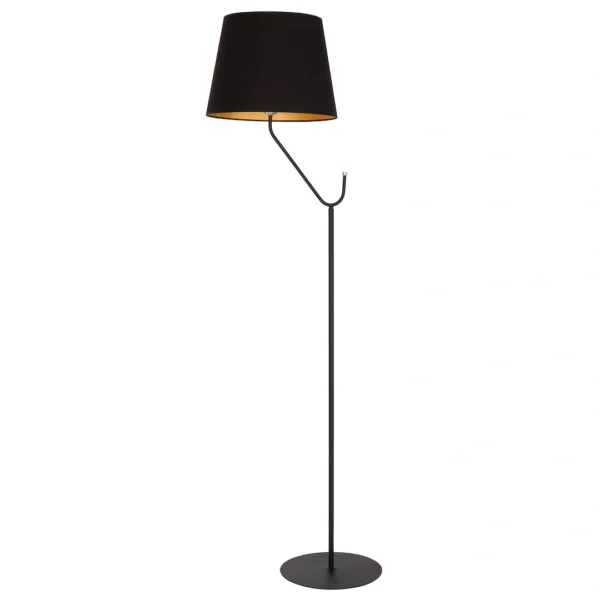 Milagro Podna lampa, grlo 1xE27 Metal/Tkanina Crna