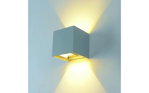 Optonica Zidna lampa Kvadratna 6W 4000K Aluminij Siva