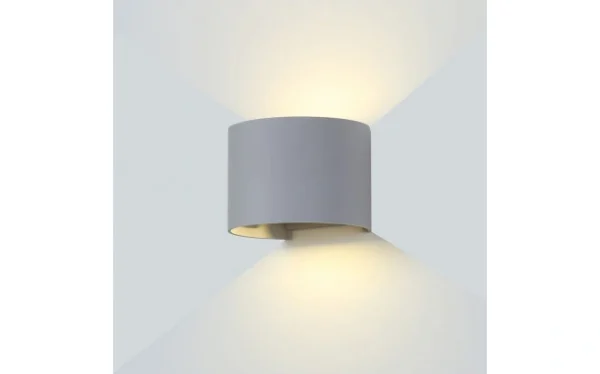 Optonica Zidna lampa Obla 6W 4000K Aluminij Siva