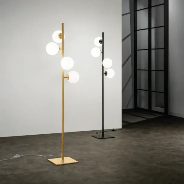 Luce Design Podna lampa 4xE14 Metal/Staklo Zlatna/Bijela